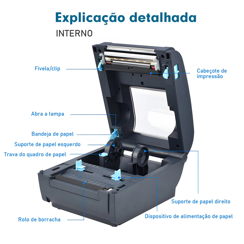 Impressora Portátil Térmica Bluetooth