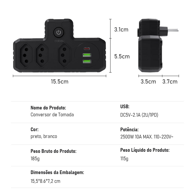 Adaptador Universal de Tomadas