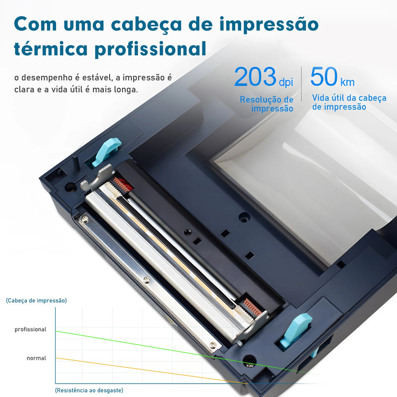 Impressora Portátil Térmica Bluetooth