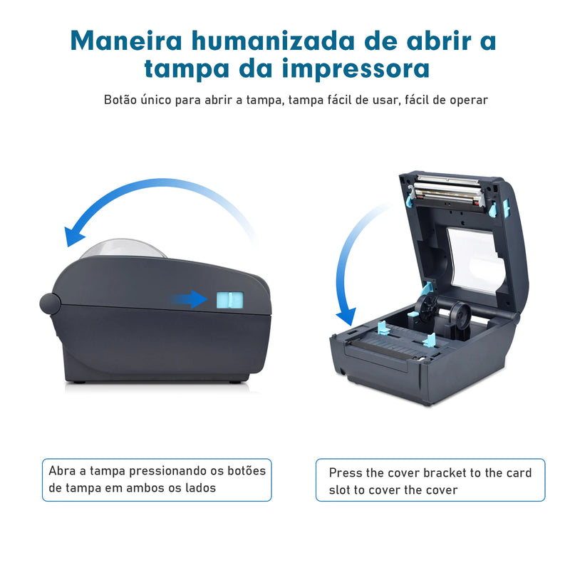 Impressora Portátil Térmica Bluetooth