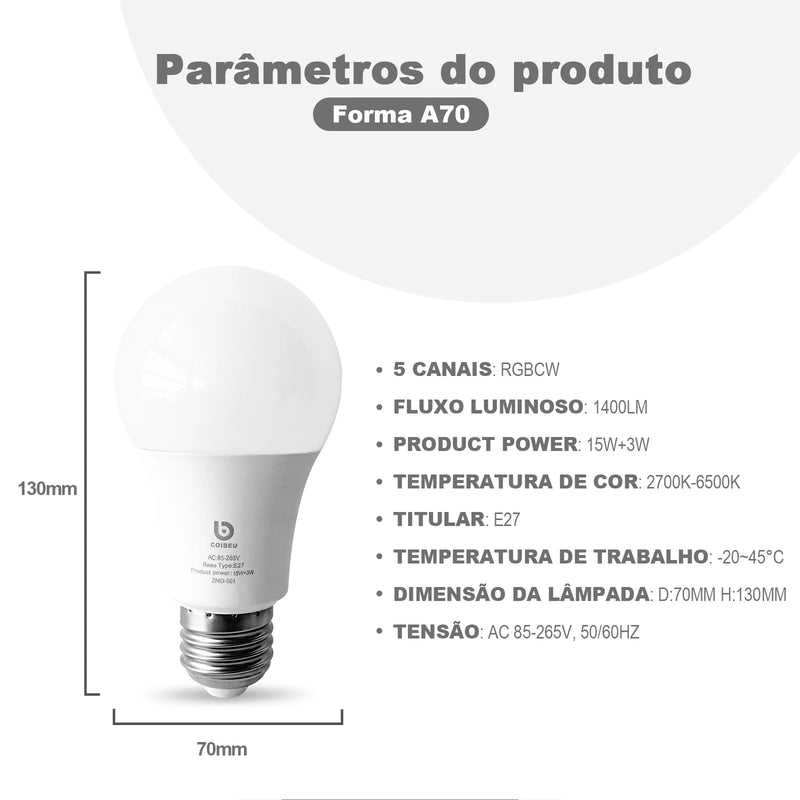 Lâmpada inteligente RGB