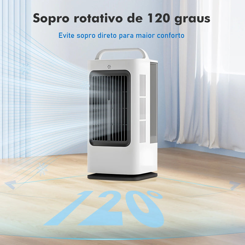 Mini Ventilador Portátil 3 em 1